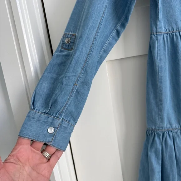 Boston Proper Denim Mini Dress - Picture 6 of 8